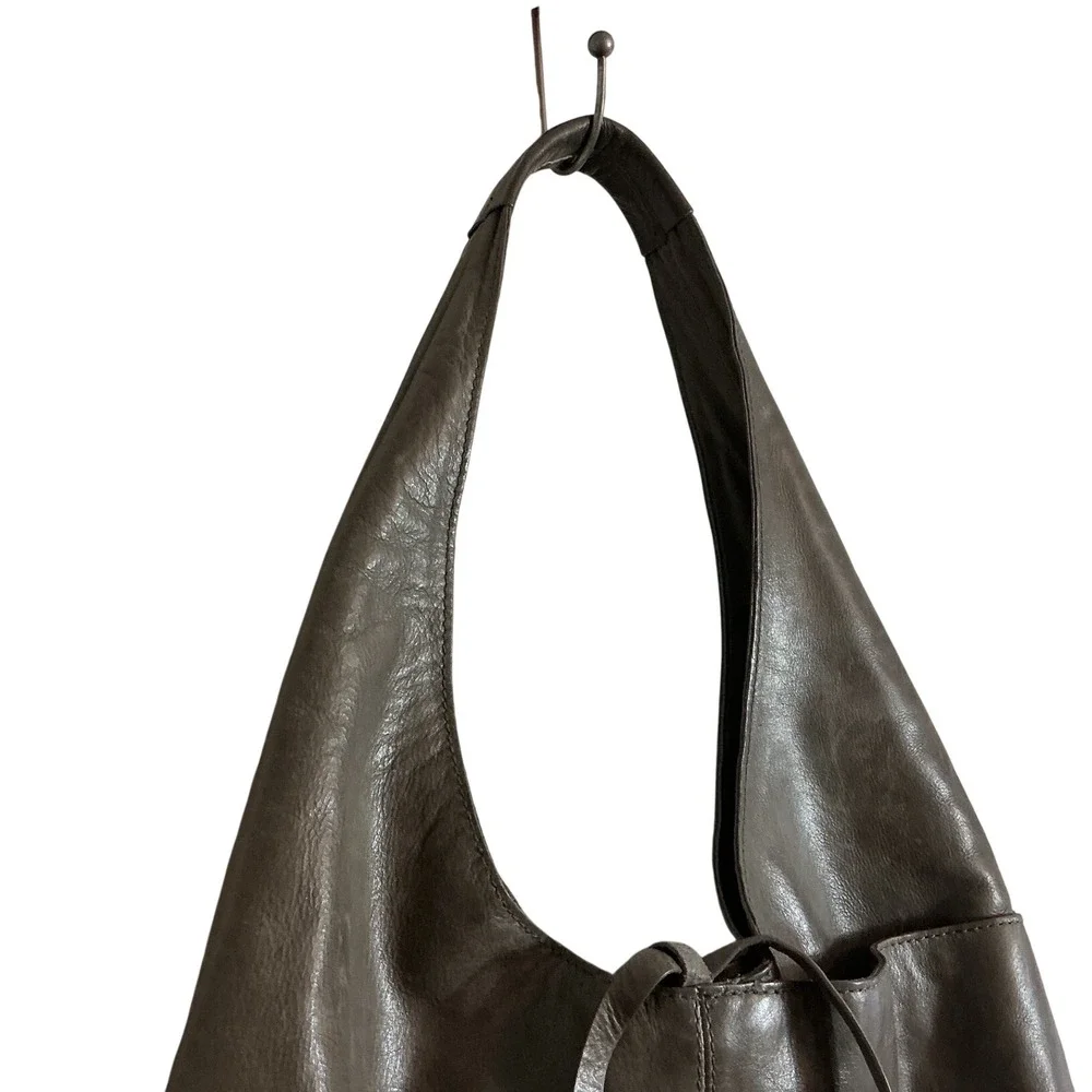 Lucky Brand Sage Green Leather Smooth Grain Mia Hobo Bag